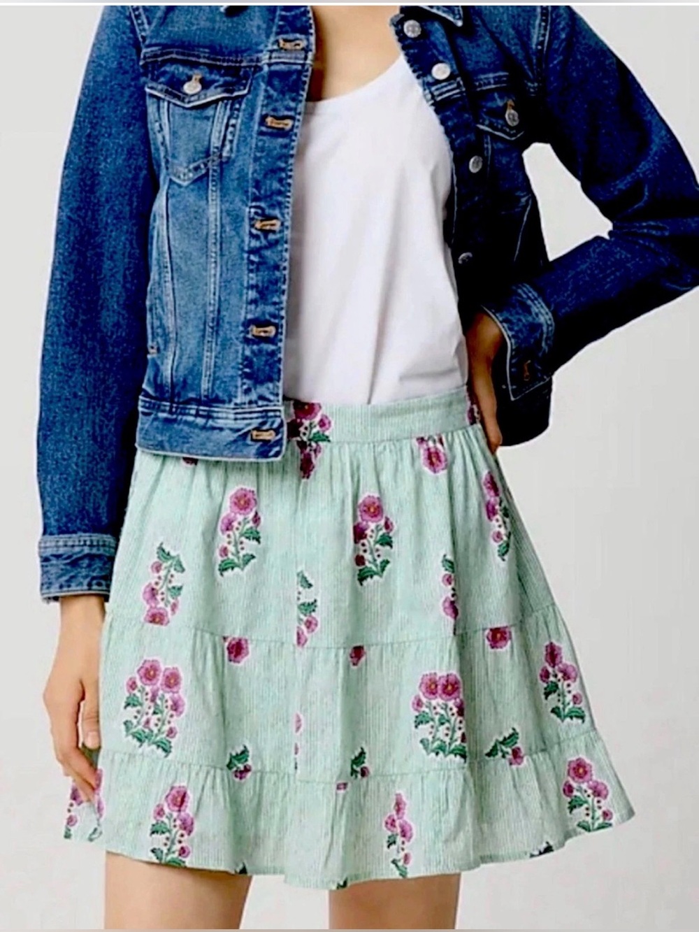 J. Crew 100% Cotton Tiered Mini Skirt Size XS.